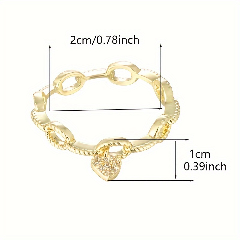 Chain Love Set with Zirconia Ring